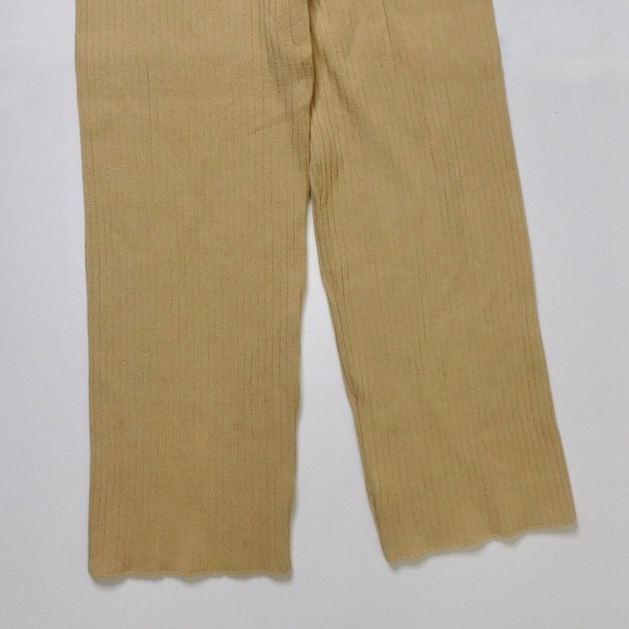 NWT!! CULT GAIA Jada Ribbed Knit Pants Sand Solid Elastic Waist Pull-On Small - Picture 11 of 16